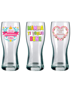 Pinta birra vetro 330cc. "Mamma" in scatola regalo - Soggetti assortiti