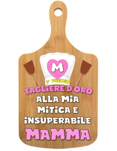 Tagliere in bambu' Cm. 32x18 - Premio tagliere d'oro Mamma