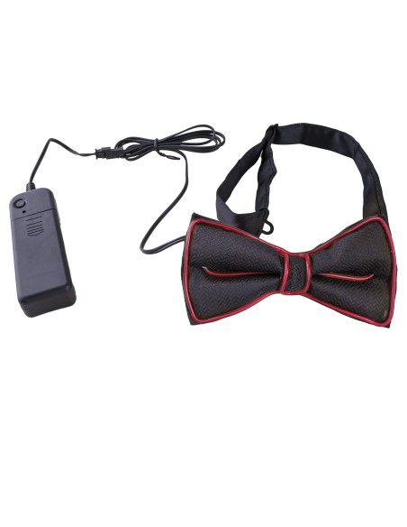 Papillon in tessuto Cm. 12 con bordo luminoso led - Colori assortiti