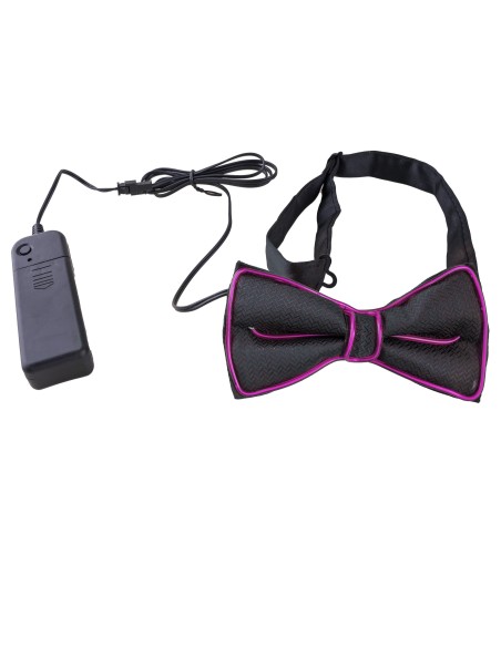 Papillon in tessuto Cm. 12 con bordo luminoso led - Colori assortiti
