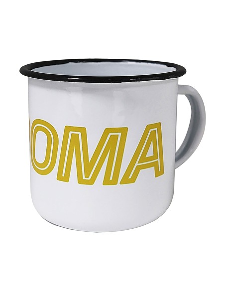 Tazza mug in metallo smaltato AS Roma