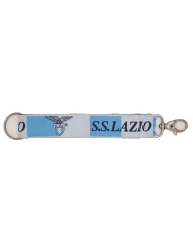 Portachiavi con laccio corto stampato SS Lazio