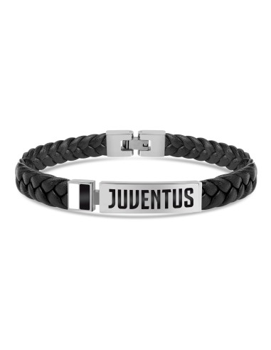 Bracciale in acciaio 316L e pelle FC Juventus