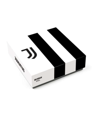 Bracciale in acciaio 316L e pelle FC Juventus