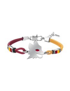 Bracciale con cordino e acciaio 316L AS Roma 2