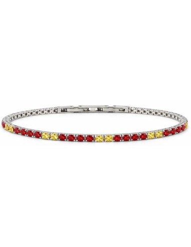 Bracciale tennis acciaio 316L e zirconia AS Roma