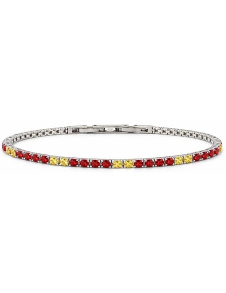 Bracciale tennis acciaio 316L e zirconia AS Roma