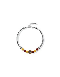 Bracciale acciaio 316L con sfere AS Roma