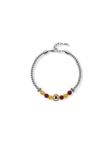 Bracciale acciaio 316L con sfere AS Roma