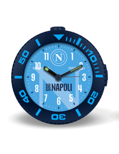 Sveglia rotonda quarzo moto continuo - SSC Napoli