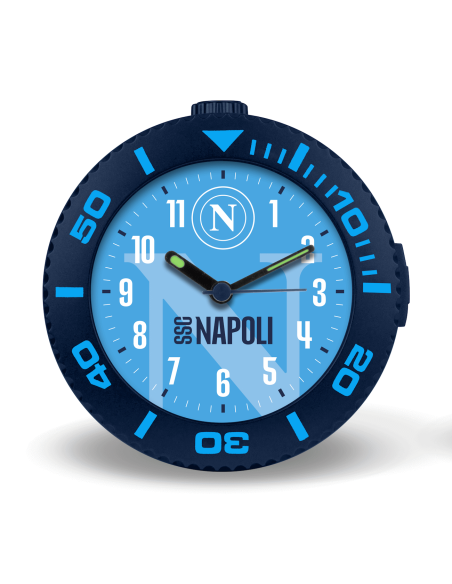 Sveglia rotonda quarzo moto continuo - SSC Napoli