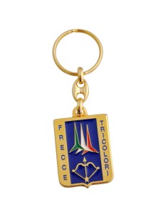Portachiavi in metallo dorato Frecce Tricolori