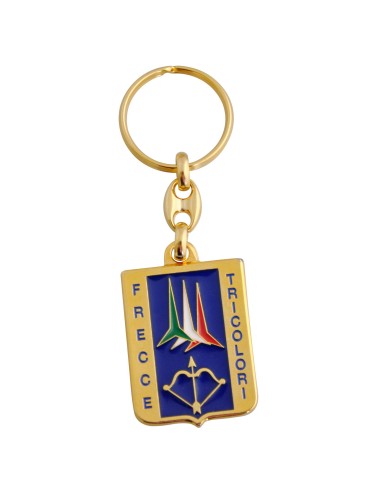 Portachiavi in metallo dorato Frecce Tricolori