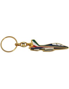 Portachiavi in metallo dorato MB-339 PAN Frecce Tricolori