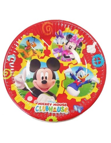 Piatti carta cm. 20 Topolino - Confezione 8 pz