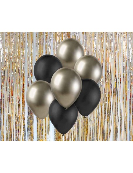 Palloncini lattice 12'' Prosecco&Black - Blister 7 pezzi