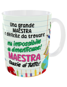 Tazza mug ceramica in scatola regalo - Una grande maestra è difficile da trovare.. ma impossibile da dimenticare!