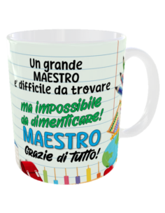Tazza mug ceramica in scatola regalo - Un grande maestro è difficile da trovare.. ma impossibile da dimenticare!