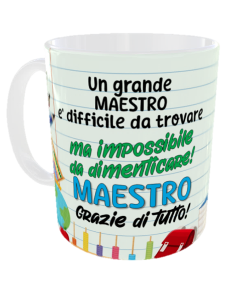 Tazza mug ceramica in scatola regalo - Un grande maestro è difficile da trovare.. ma impossibile da dimenticare!