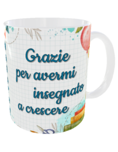 Tazza mug ceramica in scatola regalo "Maestro, grazie per avermi insegnato a crescere.."