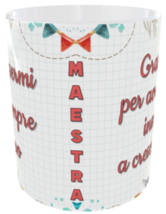 Tazza mug ceramica in scatola regalo "Maestra, grazie per avermi insegnato a crescere.." 2