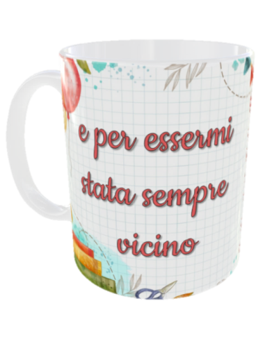 Tazza mug ceramica in scatola regalo "Maestra, grazie per avermi insegnato a crescere.."