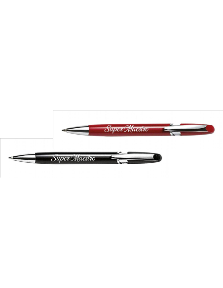 Penna in alluminio in scatola regalo - Super Maestro - Colori assortiti