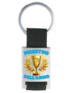Portachiavi con placca in scatola regalo - Maestro dell'anno