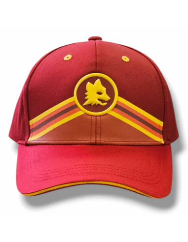 Cappello con visiera rosso con lupetto gommato 3D - AS Roma
