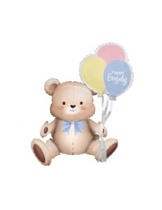 Palloncino mylar Cm. 41x76x31 - Orsetto con palloncini