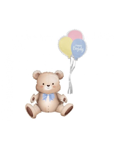 Palloncino mylar Cm. 41x76x31 - Orsetto con palloncini