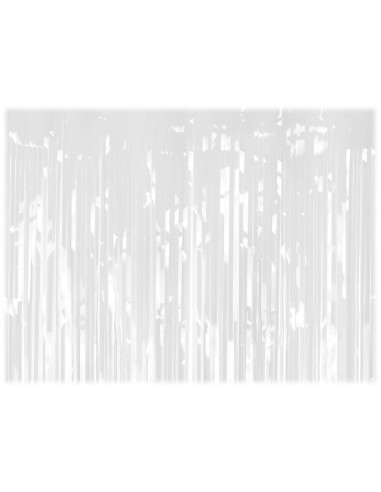 Tenda decorativa metallizzata Cm. 200x100 - Bianco