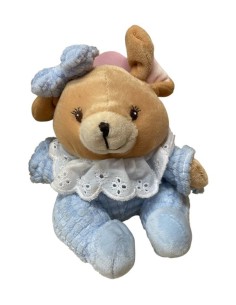Peluche Orsetto baby Cm. 12 Con Tutina E Sonaglino