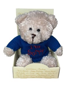 Peluche Orsetto Con Maglioncino "I'm Sorry" Cm. 12