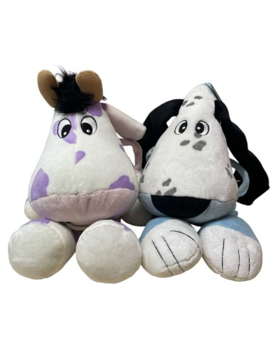 Peluche seduto soft Mucca Fuzzies Cm. 20
