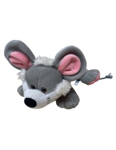 Peluche topolino grigio steso Cm. 20