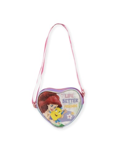 Borsetta tracollina a cuore glitterata Cm. 15x14 - Principesse
