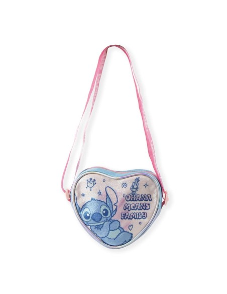 Borsetta tracollina a cuore glitterata Cm. 15x14 - Stitch