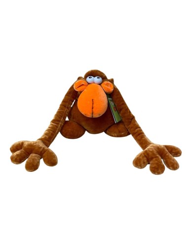 Peluche Scimmia con braccia lunghe stesa con sabbia Cm. 16