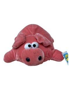 Peluche maialino steso con sabbia Cm. 16