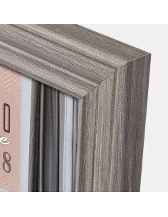 Portafoto in legno grigio Cm. 18x23 - Foto Cm. 13x18 2