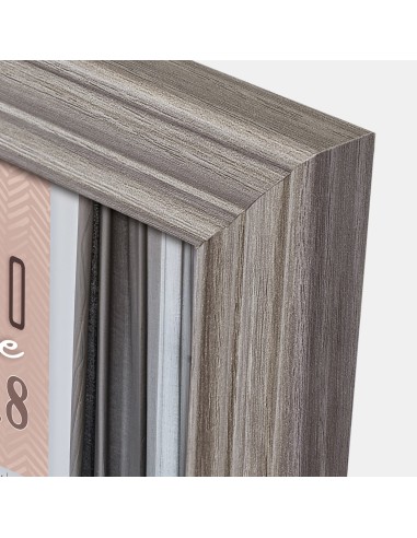 Portafoto in legno grigio Cm. 18x23 - Foto Cm. 13x18