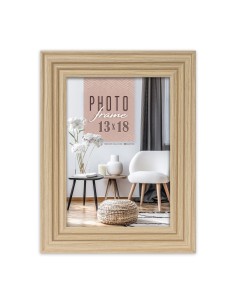 Portafoto in legno naturale Cm. 18x23 - Foto Cm. 13x18
