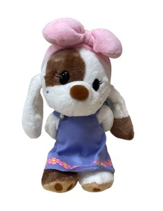 Peluche cagnolino Mylo in piedi con vestito Cm. 20