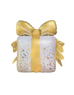 Palloncino mylar Cm. 50x48 - Pacchetto regalo - Gonfiaggio ad aria