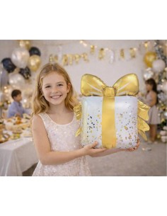 Palloncino mylar Cm. 50x48 - Pacchetto regalo - Gonfiaggio ad aria 2