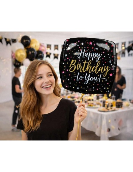 Palloncino mylar quadrato Cm. 46x46 - Happy Birthday to you