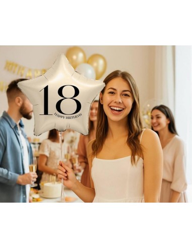 Palloncino mylar 18" stella crema Nr. 18