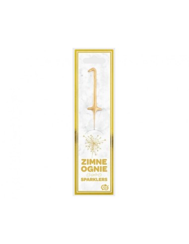 Candela sparklers Cm. 17 - Oro Gold - Numeri da 0 a 9 assortiti