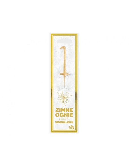 Candela sparklers Cm. 17 - Oro Gold - Numeri da 0 a 9 assortiti